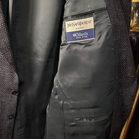 Yves Saint Laurent (YSL) Men’s Slate Blue Navy Suit Jacket Blazer Made in France - Picture 7 of 16